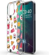 iMoshion Design iPhone 12, iPhone 12 Pro hoesje - Fastfood - Multicolor