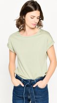 LOLALIZA Basic T-shirt - Khaki - Maat XXL