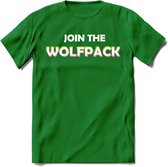 Saitama T-Shirt | Join the wolfpack Crypto ethereum Heren / Dames | bitcoin munt cadeau - Donker Groen - XXL