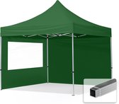 Vouwpaviljoen, vouwtent, 3x3m - 2 zijdelen 32mm ALU, paviljoen, partytent PES300, 100% waterdicht, groen