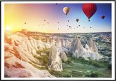 Poster van luchtballonnen over een natuurpark - 30x40 cm