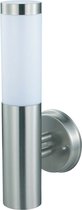 LED Tuinverlichting - Wandlamp Buiten - Laurea 2 - E27 Fitting - Rond - RVS - Philips - CorePro LEDbulb 827 A60 - 5.5W - Warm Wit 2700K - BSE