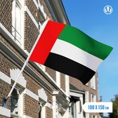 Vlag Verenigde Arabische Emiraten 100x150cm - Glanspoly