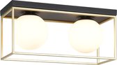 Light Your Home Designer's Lightbox Shades Plafondlamp - Chrome - Metaal - 4xGU10 - Woonkamer - Eetkamer - Black