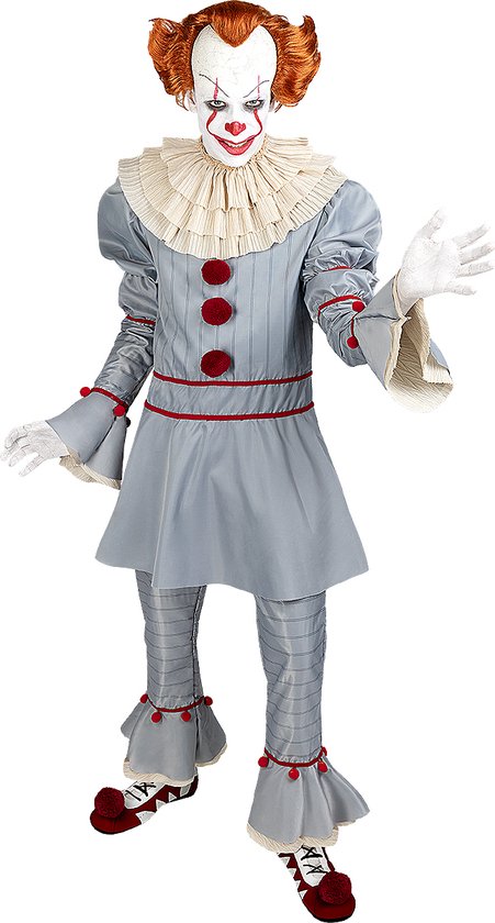 Funidelia | Pennywise-kostuum met pruik Plus Size - IT Chapter Two voor mannen Kostuum voor Volwassenen Accessoire verkleedkleding en rekwisieten voor Halloween, carnaval & feesten - Maat XXL