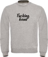 Sweater Grijs XL - Fucking koud - soBAD. | Foute apres ski outfit | kleding | verkleedkleren | wintersporttruien | wintersport dames en heren