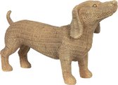 Decoratie Beeld Hond 39*14*24 cm Bruin Polyresin Decoratief Figuur Decoratieve Accessoires Woonaccessoires