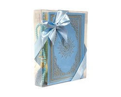 Geschenkset Koran met een parel Tasbih Blauw