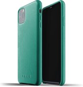 Mujjo - Coque en cuir pour iPhone 11 Pro Max Alpine Green