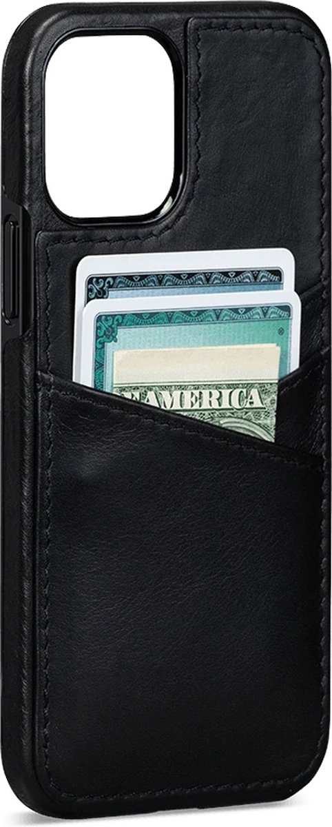 Sena - Lugano Wallet iPhone 12 Mini - zwart