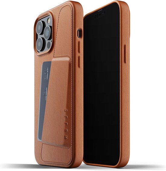 Noord Amerika een beetje belangrijk Mujjo - Full Leather Wallet iPhone 13 Pro Max Hoesje | Bruin | bol.com
