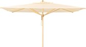 Klassieke parasol - vierkant groot - Acryl naturel - met knikmechanisme