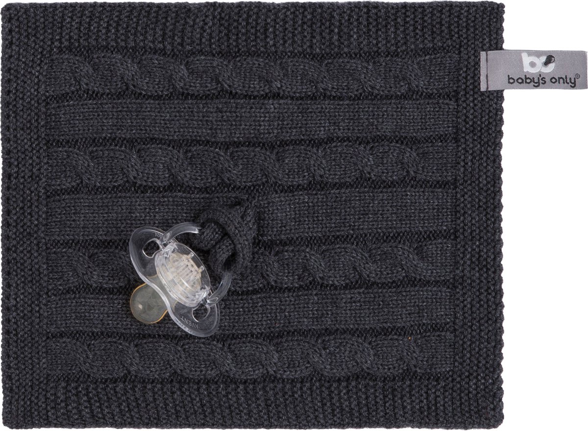Baby's Only Speendoekje Cable - antraciet Baby's Only Speendoekje Cable - antraciet
