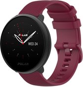 Siliconen Smartwatch bandje - Geschikt voor  Polar Ignite 2 siliconen bandje - donkerrood - Strap-it Horlogeband / Polsband / Armband