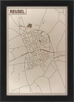 Houten stadskaart van Reusel