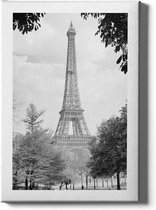 Walljar - Eiffel Tower '37 - Muurdecoratie - Canvas schilderij