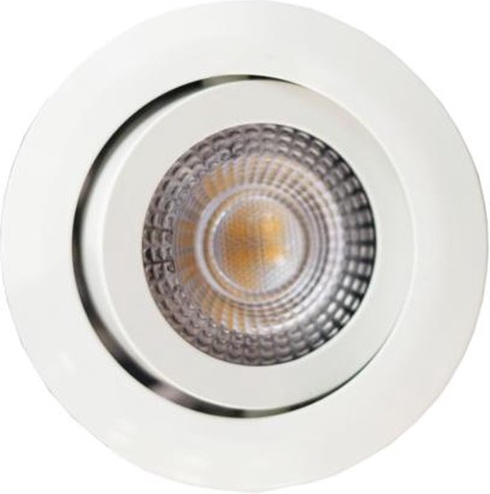 Prolight LED Spots - Inbouwspots Plafond - Dimbaar - 5W - 3 Stuks - Incl. Lichtbron - Wit