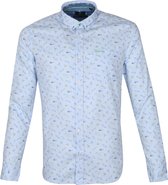 New Zealand Auckland - Overhemd Malte Brun Lichtblauw - 3XL - Heren - Regular-fit