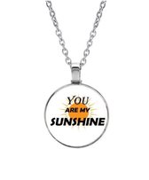 Akyol - you are my sunshine Ketting - Liefde - jou geliefde - you are my sunshine - geliefde - sunshine - zonnenschijn- houden van - 60 CM lang