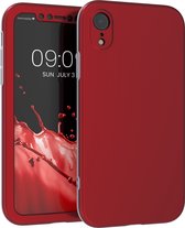 kwmobile hoesje compatibel met Apple iPhone XR - 3-delige cover met extra bescherming - Smartphonehoesje in rood / grijs