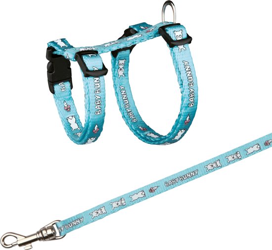 Trixie konijnentuig met riem baby bunny assorti (20-33X0,8+125 CM)