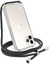 Backcover Shockproof Hoesje Met Koord iPhone 12 Pro Transparant - Telefoonhoesje - Smartphonehoesje - Zonder Screen Protector