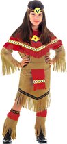 WIDMANN - Rood met beige indianen kostuum voor meisjes - 140 (8-10 jaar)