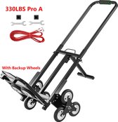 330lbs Pro A Trapliftwagen - Opvouwbare trolley - Heavy Duty draagbare opvouwbare steekwagen - Dollywagen met verstelbaar handvat