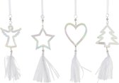 Kerstversiering DKD Home Decor Acryl Polycarbonaat (4 pcs) (9 x 0.5 x 32 cm)