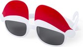 LuxuryLiving - Bril met Kerstmuts - Rood - Plastic - Kerstman - Bescherming: UV400