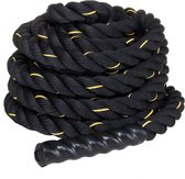 Corde de combat Springos | corde de remise en forme | Crossfit | 7KG | 9 M | Noir