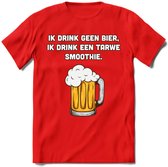 Tarwe Smoothie T-Shirt | Bier Kleding | Feest | Drank | Grappig Verjaardag Cadeau | - Rood - S