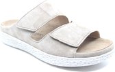 Hartjes, 122.1221/99 41.00, Zand kleurige slipper met klittenband sluiting en uitneembaar voetbed