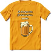 Ik Drink Geen Bier, Ik Drink Een Tarwe Smoothie T-Shirt | Bier Kleding | Feest | Drank | Grappig Verjaardag Cadeau | - Geel - 3XL