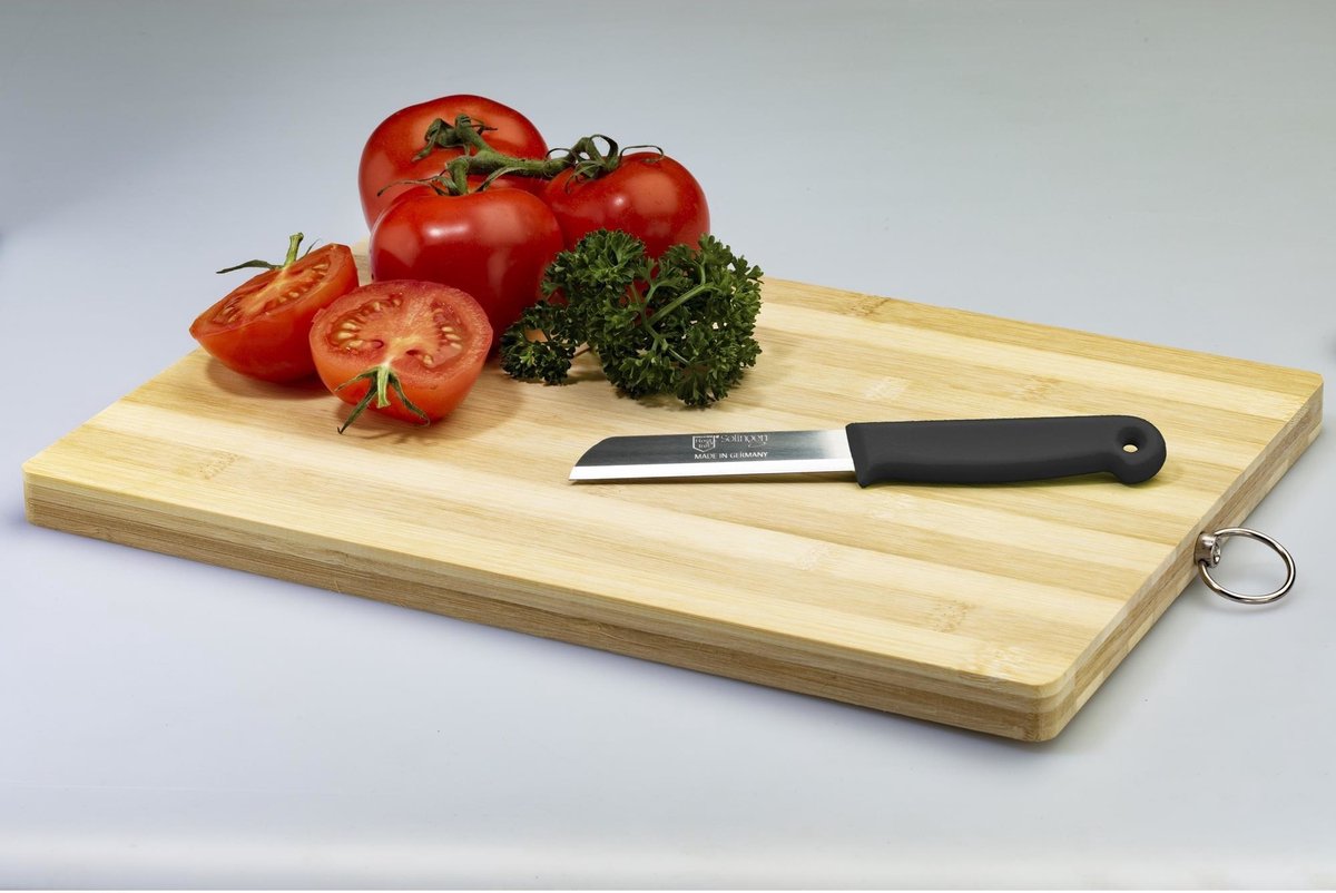 Solingen Schilmesje – RVS Glad – 16 cm met Blade Cover – Zwart