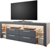 Emob- TV Meubel Tv-meubel Gazza met 4 lades - 179cm - Bruin; Grijs