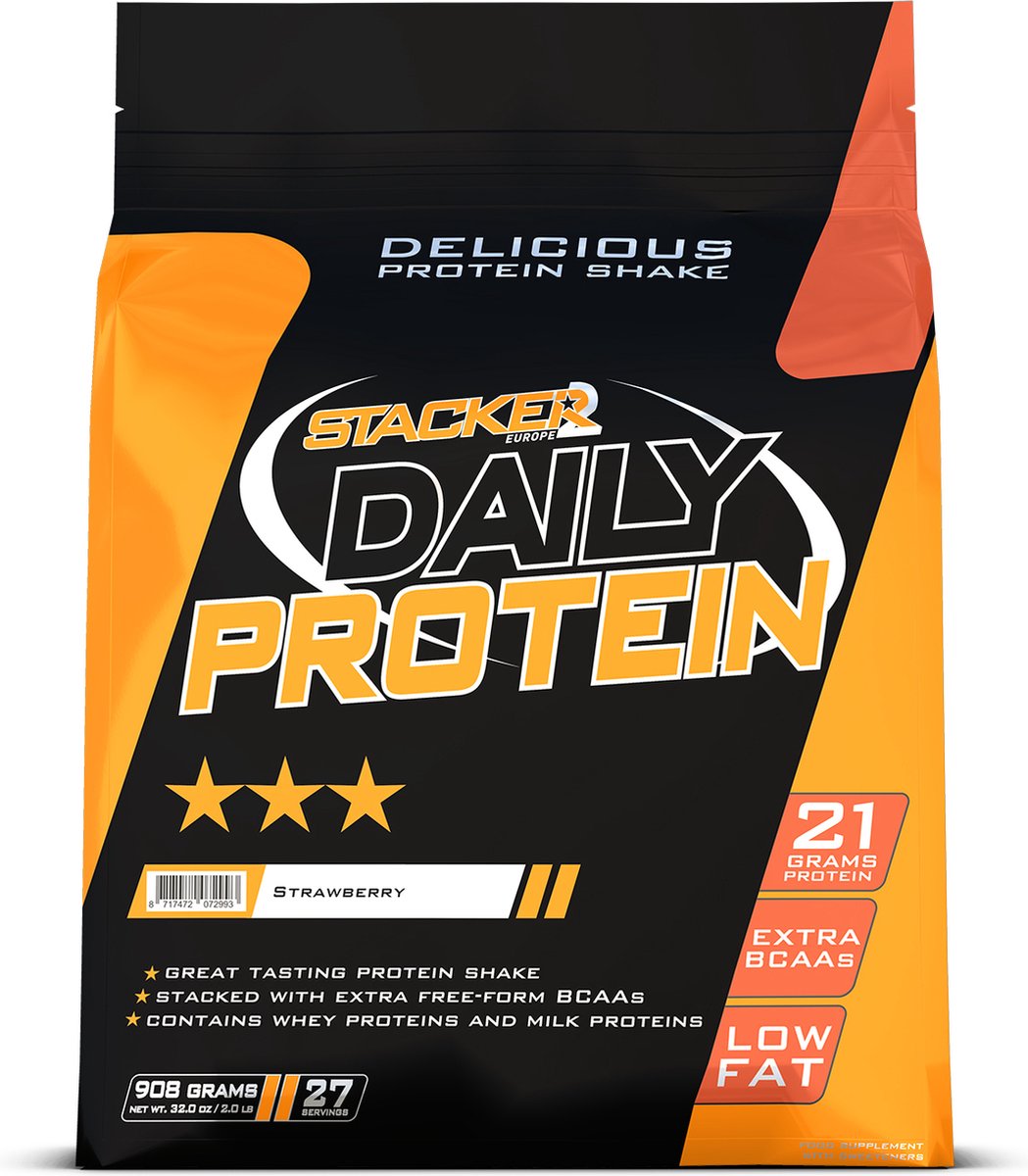 Stacker2 Daily Protein (908g) Strawberry - Eiwitten - Eiwit Mix