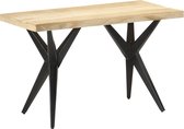 Decoways - Eettafel 120x60x76 cm massief mangohout