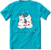 You Are My Sweety - Valentijn T-Shirt | Grappig Valentijnsdag Cadeautje voor Hem en Haar | Dames - Heren - Unisex | Kleding Cadeau | - Blauw - M