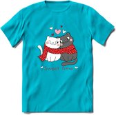 Sweet Time - Valentijn T-Shirt | Grappig Valentijnsdag Cadeautje voor Hem en Haar | Dames - Heren - Unisex | Kleding Cadeau | - Blauw - XL