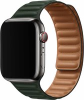 Wabando Leren Link Bandje Threads Cyprus Groen compatibel met Apple Watch 41/40/38 mm