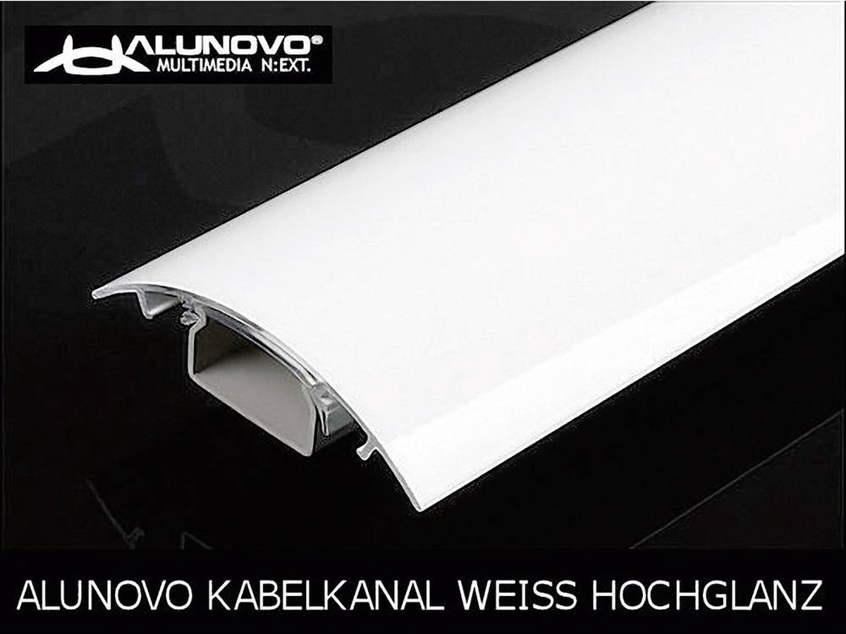 Alunovo HW90-100 Kabelgoot (l x b x h) 1000 x 80 x 20 mm Wit (glanzend) 1 stuk(s)