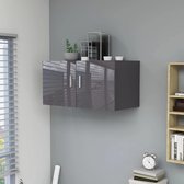 Decoways - Hangkast 80x39x40 cm spaanplaat hoogglans grijs