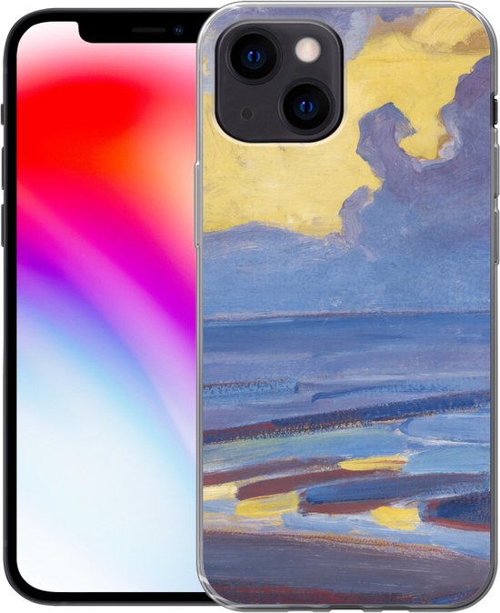 Coque iPhone 13 mini - Au bord de la mer - Piet Mondrian - Siliconen