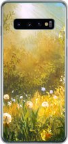 Geschikt voor Samsung Galaxy S10 hoesje - Bloemen - Zomer - Aquarel - Siliconen Telefoonhoesje