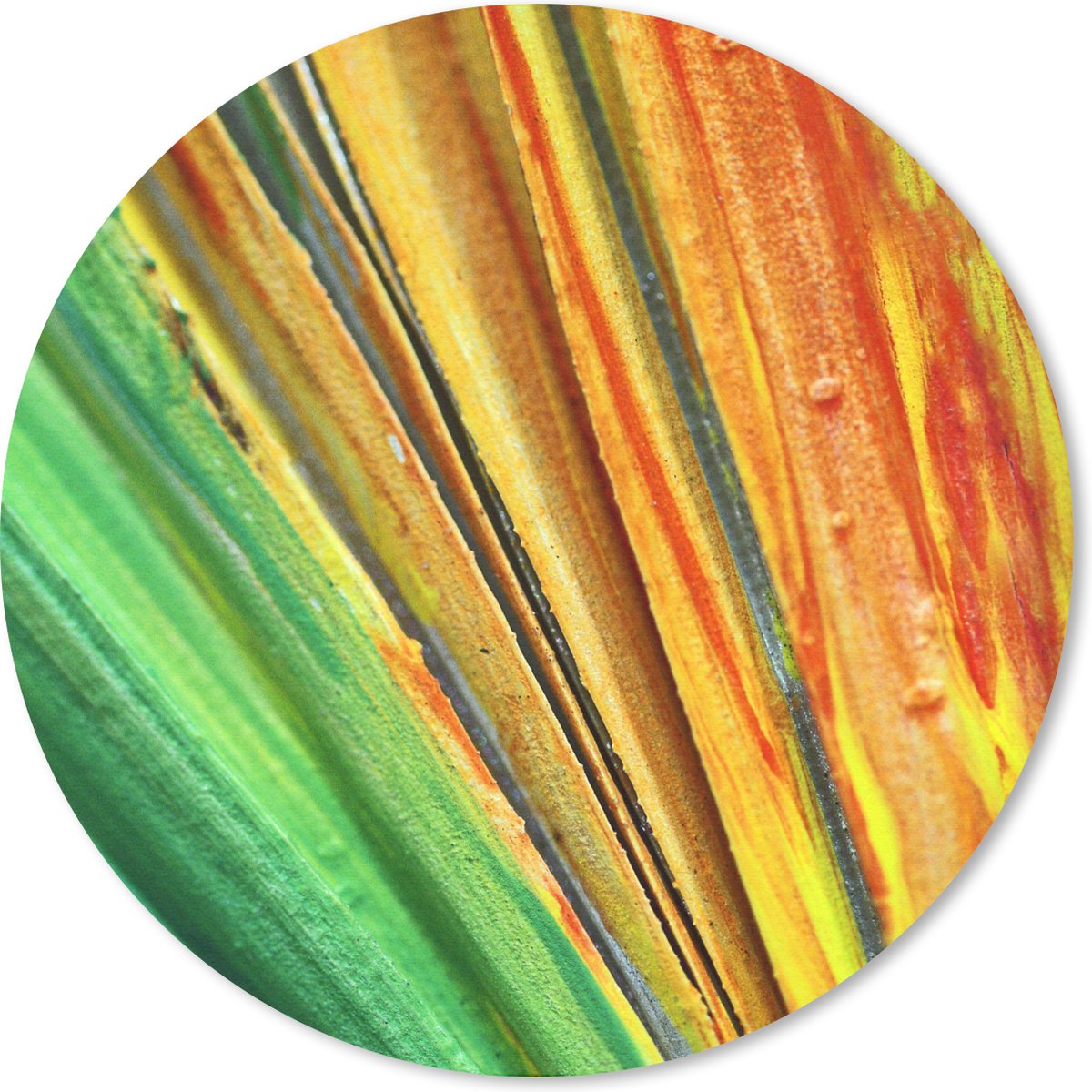 Muismat rond 20x20 cm - Mousepad Kleurrijk Olieverfschilderij - Ronde muismatten