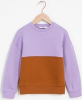 Sissy-Boy - Paars met bruine colorblock sweater