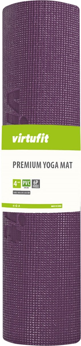 VirtuFit Premium Yoga Mat - Anti-slip - Dik (4 mm) - 183 x 61 x 0,4 cm - Mulberry Leaf van VirtuFit — afbeelding 2