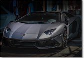 Akoestische panelen - Geluidsisolatie - Akoestische wandpanelen - Akoestisch schilderij AcousticBudget® - paneel met Lamborghini Aventador - design 124 - 90x60 - Wanddecoratie - wo