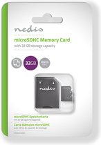 Nedis Geheugenkaart | microSDHC | 32 GB | Schrijfsnelheid: 90 MB/s | Leessnelheid: 45 MB/s | UHS-I | SD-adapter inbegrepen